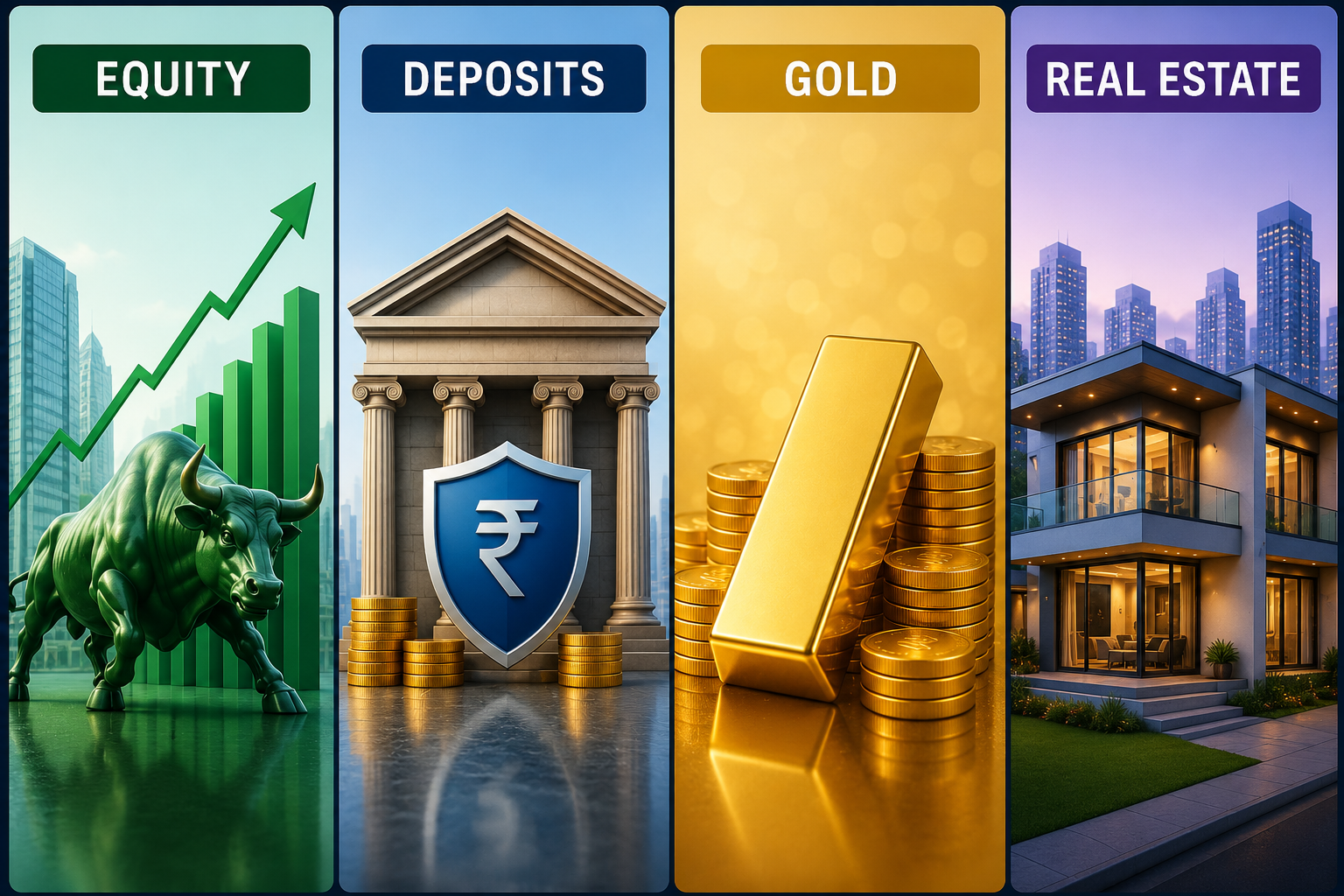 Equity, Deposits, Gold or Real Estate?